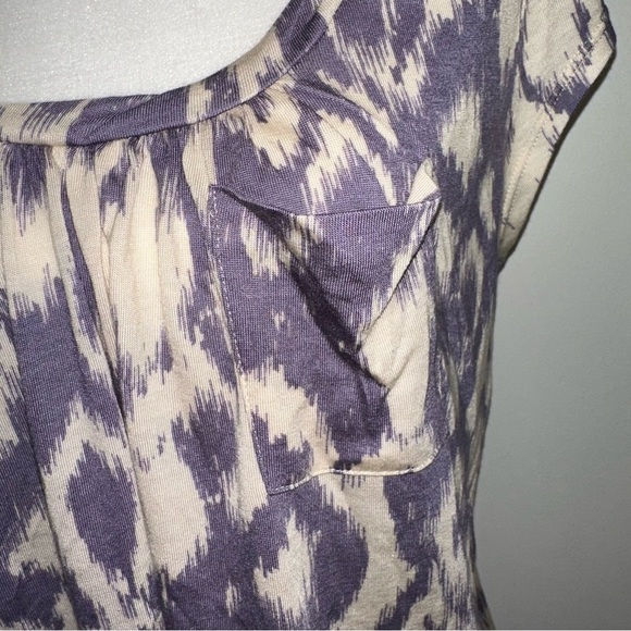 Anthropologie DELETTA Purple Lyocell tunic blouse PP MOTIF size XL - Picture 2 of 11